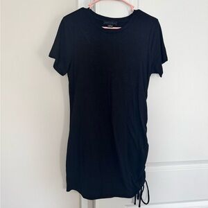 Sanctuary Side Tie Black T Shirt Dress